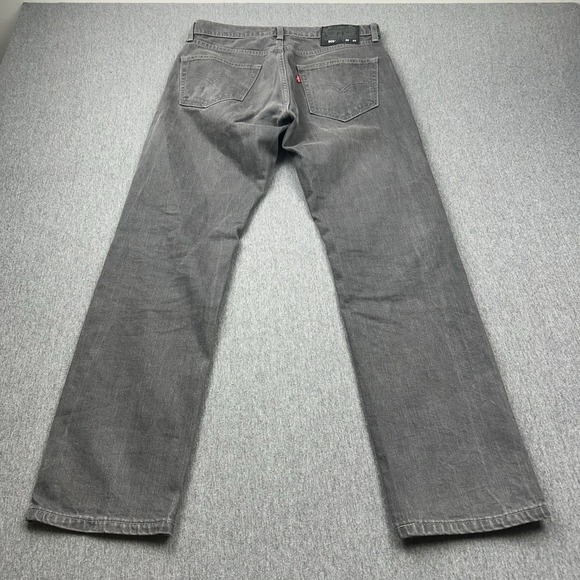 Levis 505 Gray Jeans Mens 30x30 Regular Straight Leg Pants Classic Denim - Picture 12 of 15